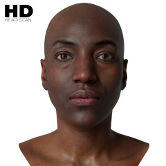 HD Female 3D Head Model 15