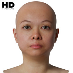 HD Female 3D Head Model 17