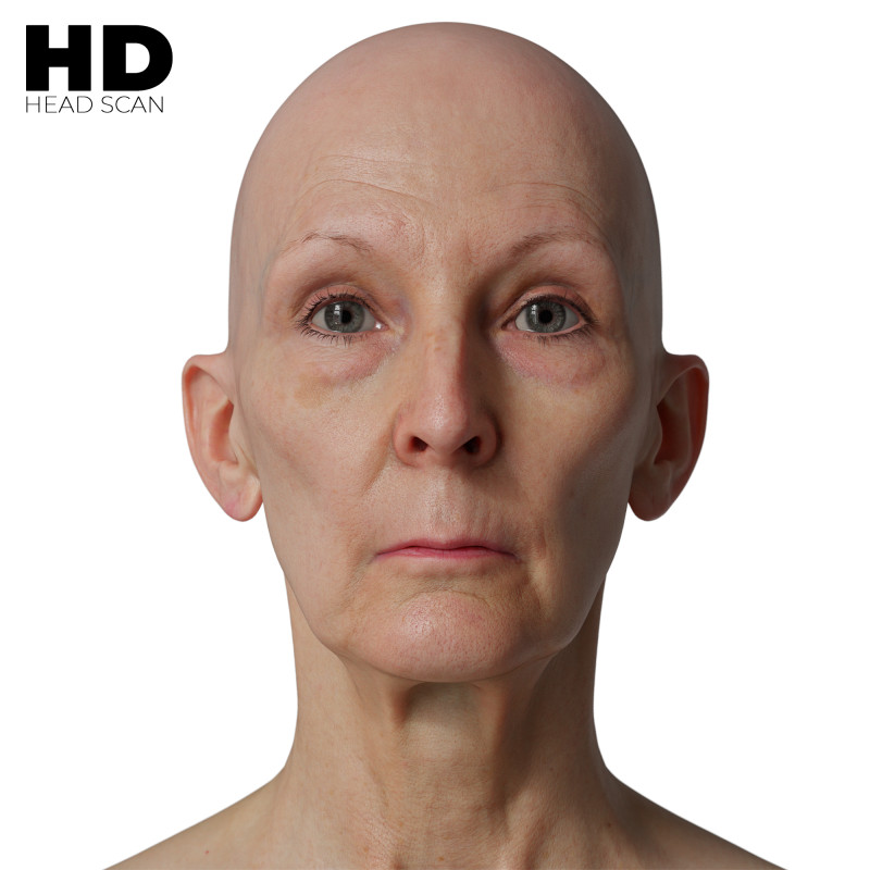 HD Female 3D Head Model 19