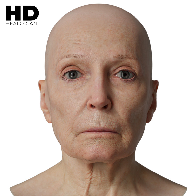 HD Female 3D Head Model 20