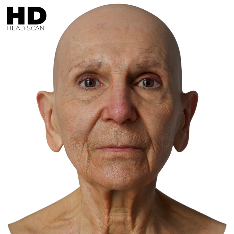 HD Female 3D Head Model 24