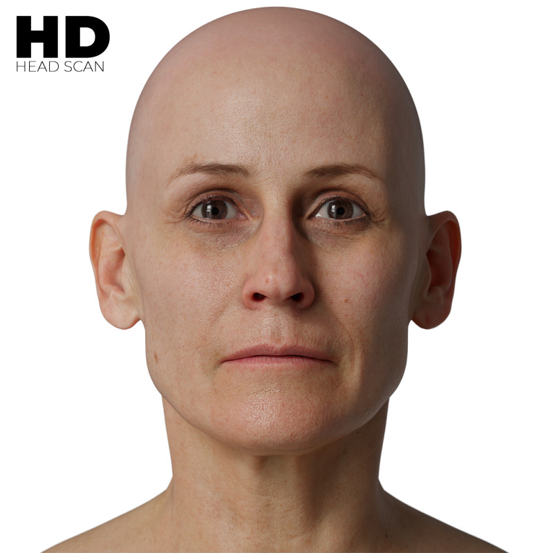 HD Female 3D Head Model 26