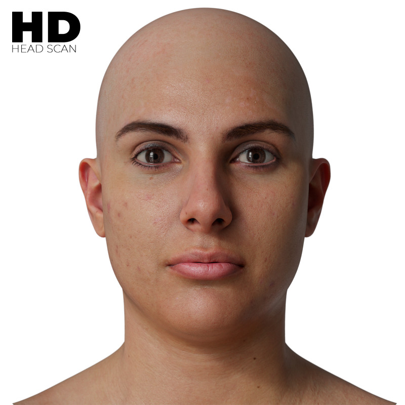 HD Female 3D Head Model 27