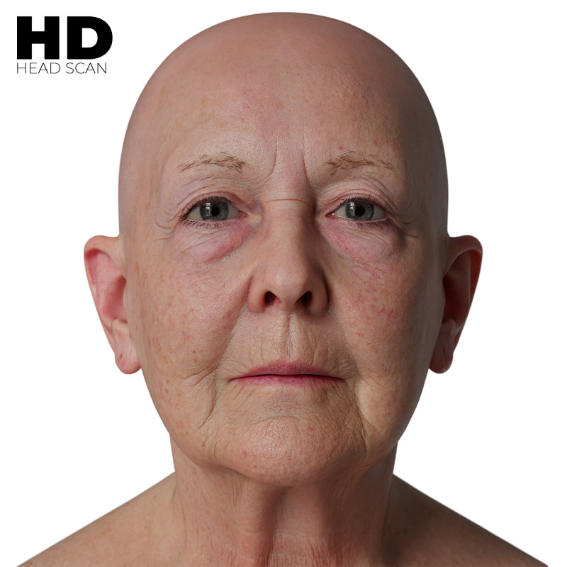 HD Female 3D Head Model 28