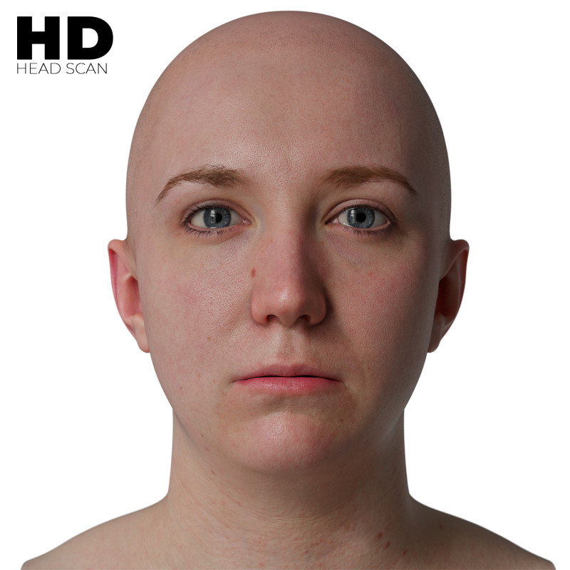 HD Female 3D Head Model 31