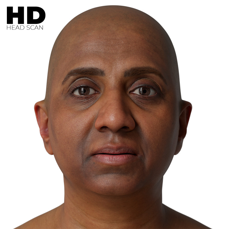 HD Female 3D Head Model 36