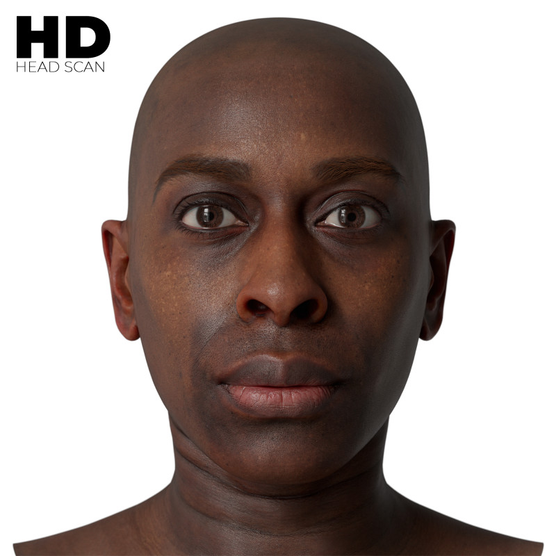 HD Female 3D Head Model 38