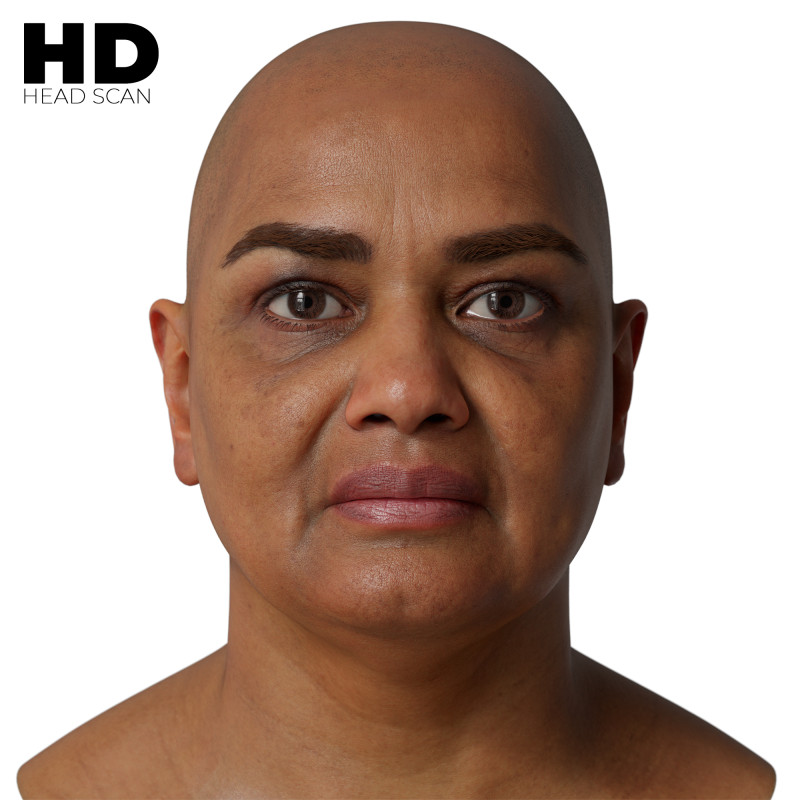HD Female 3D Head Model 39