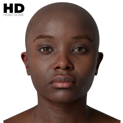 HD Female 3D Head Model 41