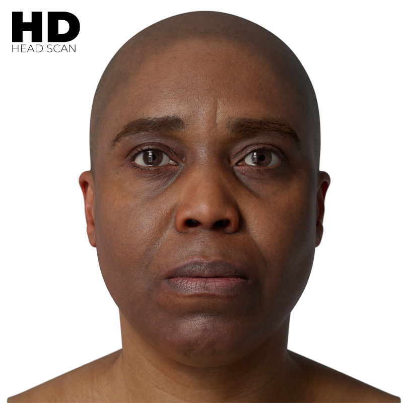 HD Female 3D Head Model 42