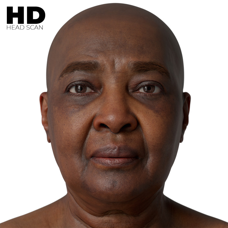 HD Female 3D Head Model 47