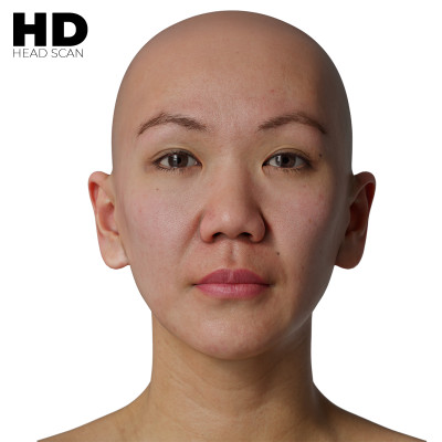 HD Female 3D Head Model 49