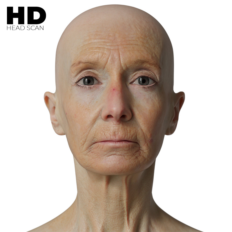 HD Female 3D Head Model 51