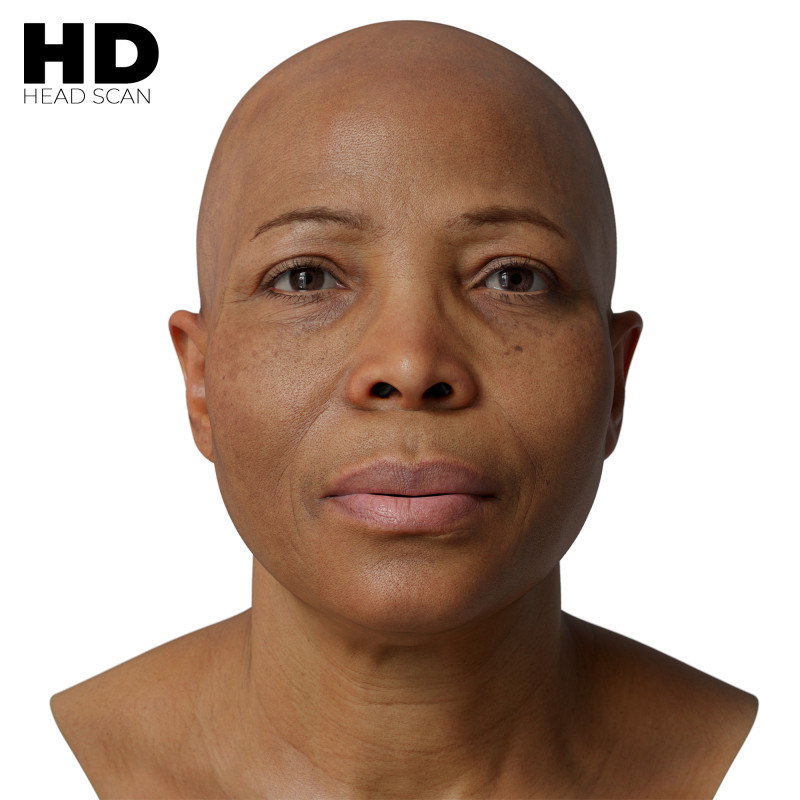 HD Female 3D Head Model 53