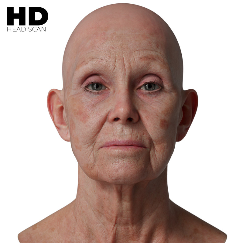 HD Female 3D Head Model 54