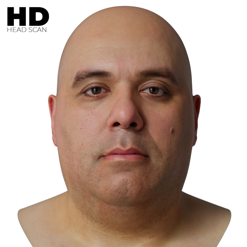 HD Male 3D Head Model 15