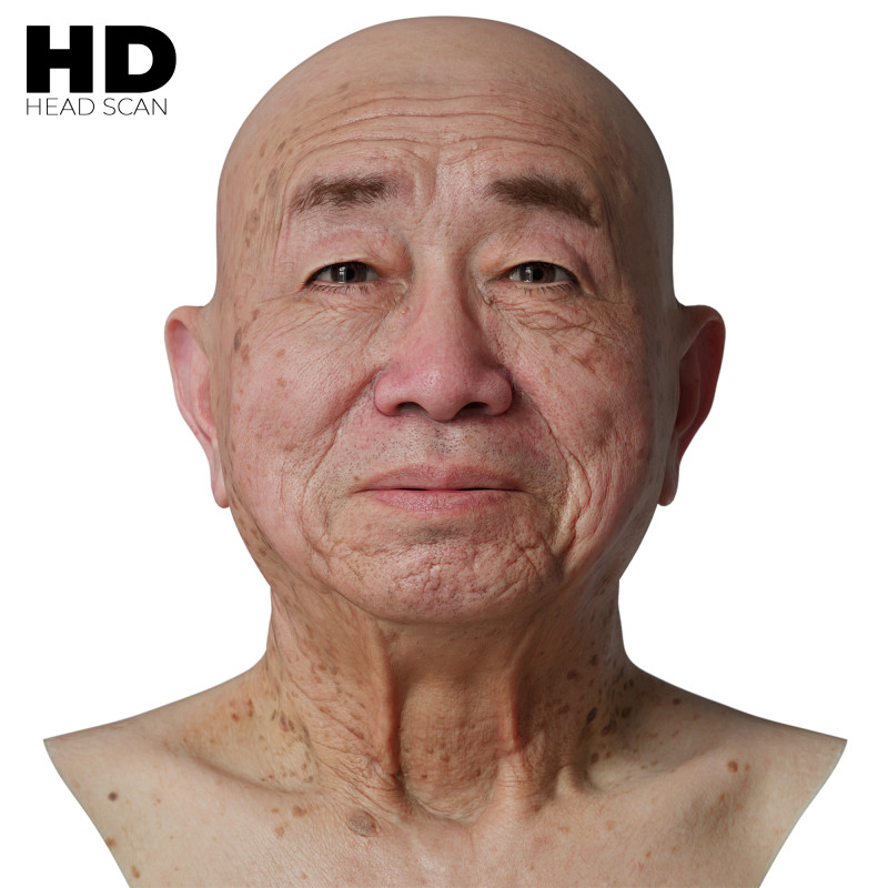 HD Male 3D Head Model 16