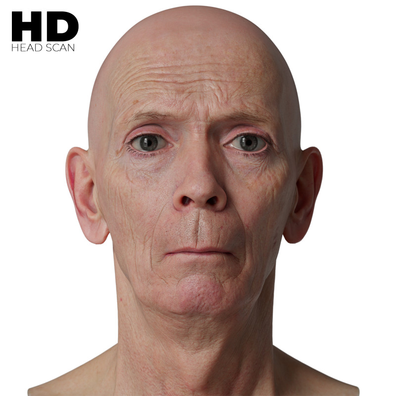 HD Male 3D Head Model 18
