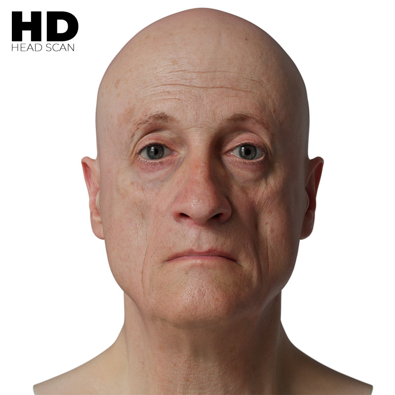 HD Male 3D Head Model 20