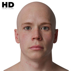 HD Male 3D Head Model 21