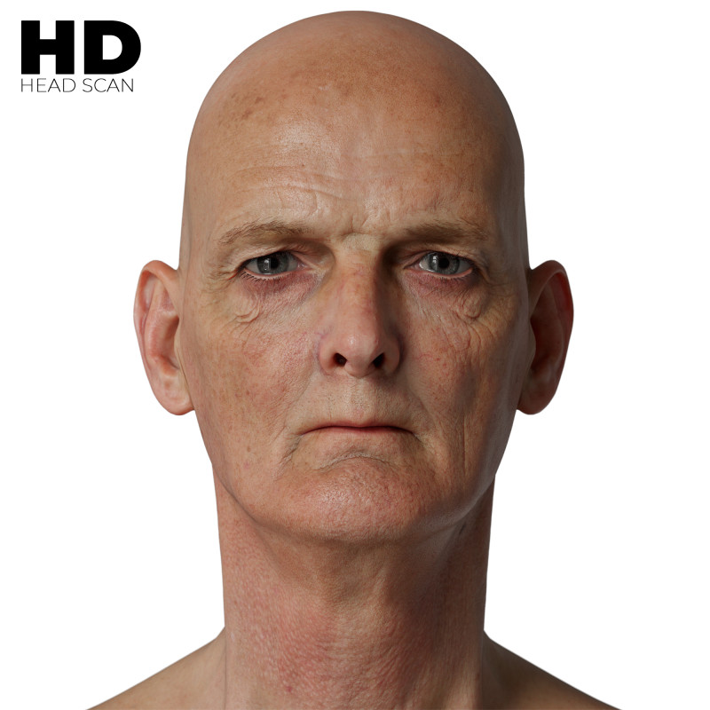 HD Male 3D Head Model 22