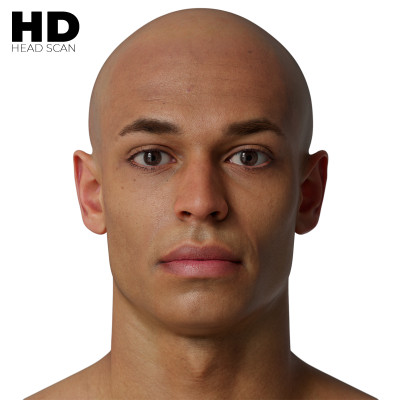 HD Male 3D Head Model 23