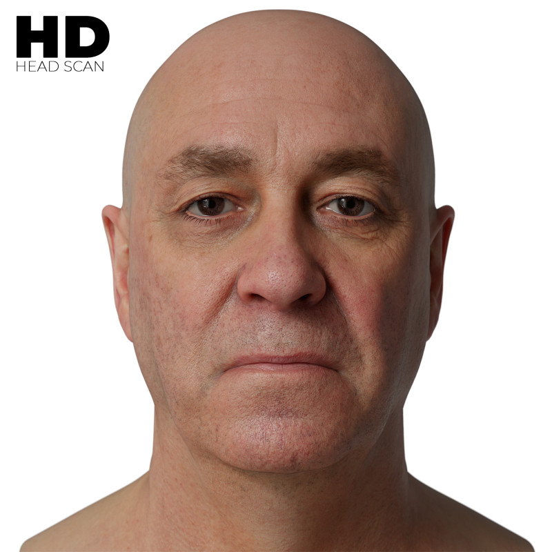 HD Male 3D Head Model 27