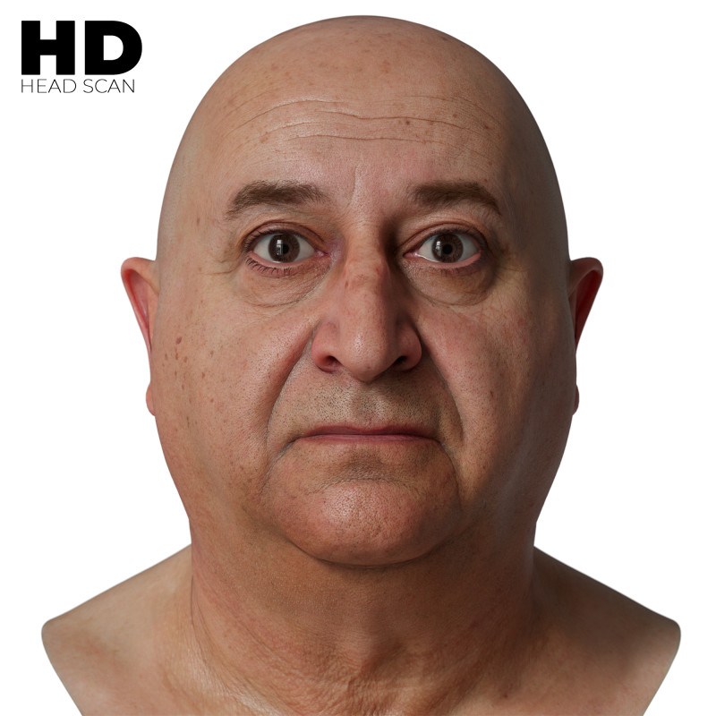 HD Male 3D Head Model 29