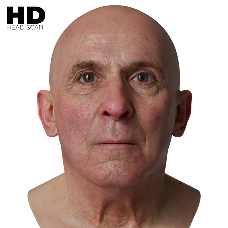 HD Male 3D Head Model 30