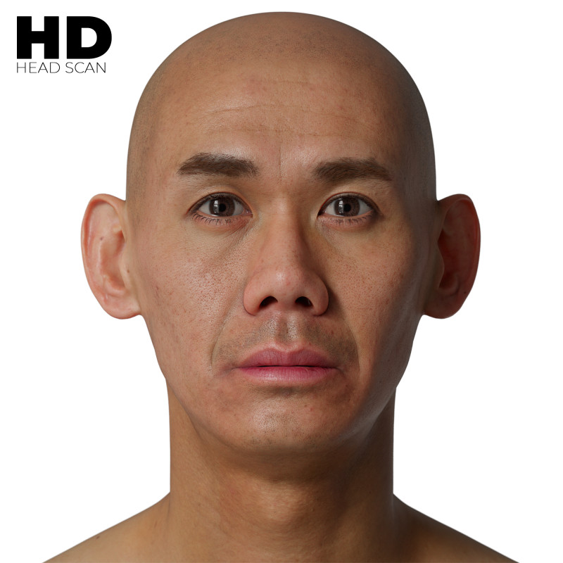 HD Male 3D Head Model 31