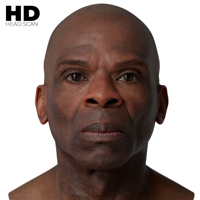 HD Male 3D Head Model 35