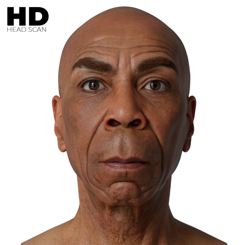 HD Male 3D Head Model 36