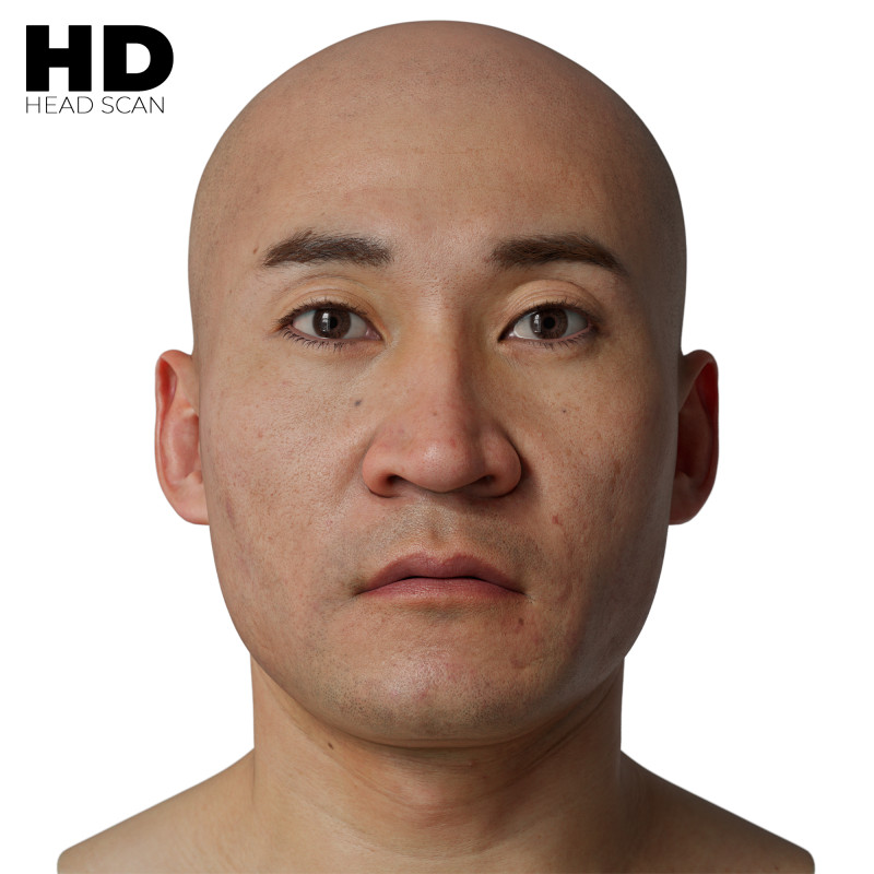 HD Male 3D Head Model 39