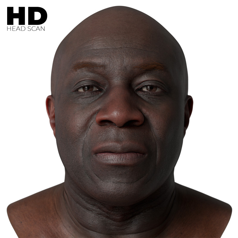HD Male 3D Head Model 40