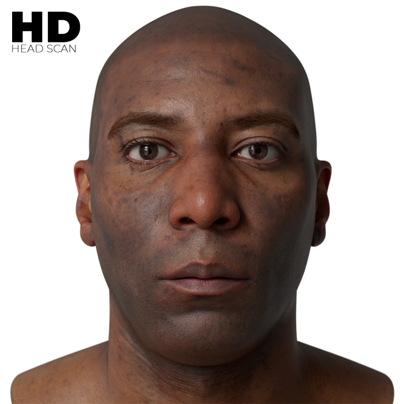 HD Male 3D Head Model 42