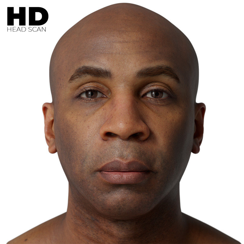 HD Male 3D Head Model 43