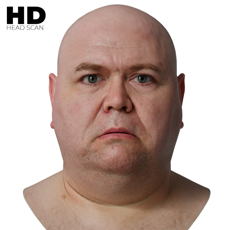 HD Male 3D Head Model 46