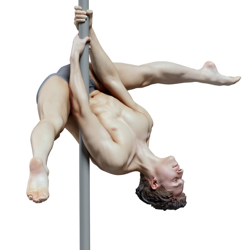 Male pole dancer