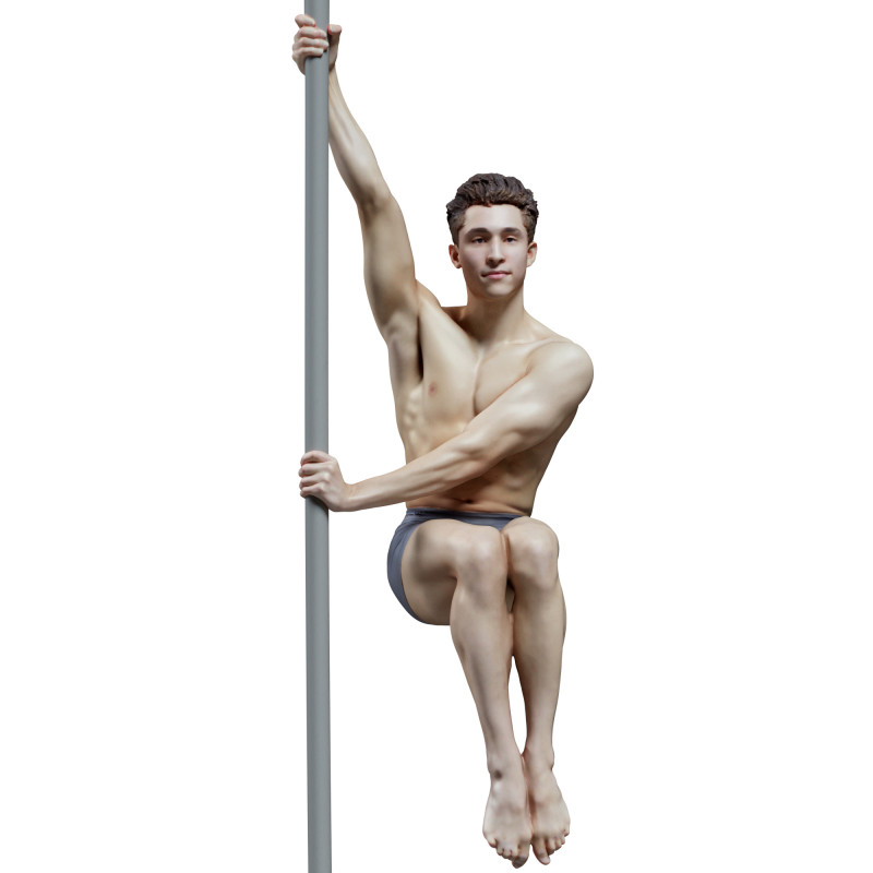 Male pole dancer