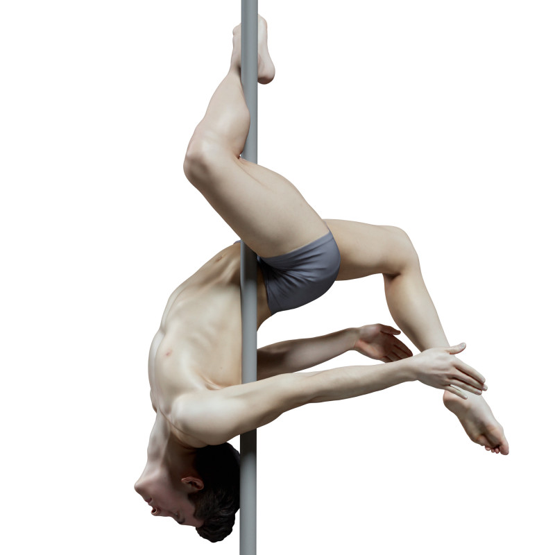 Male Pole Dancer Pose 04