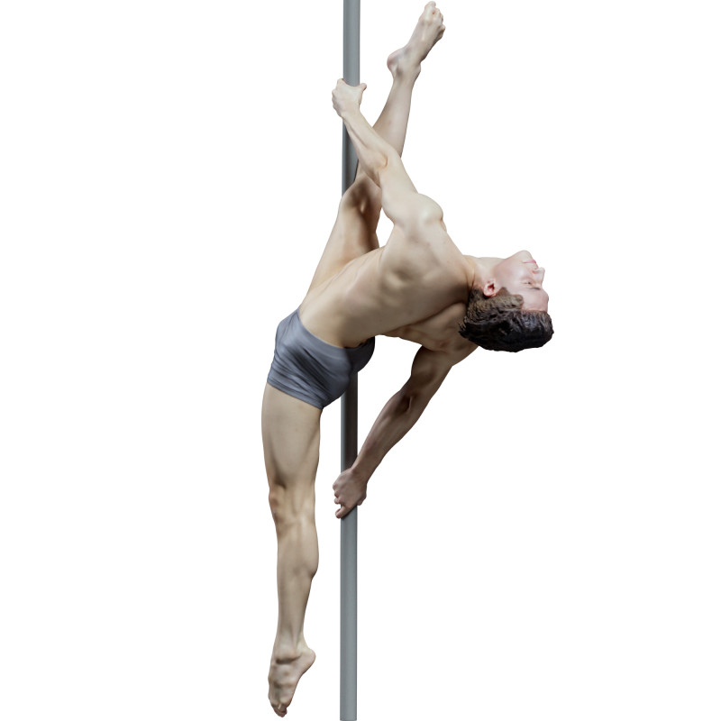 Male pole dancer