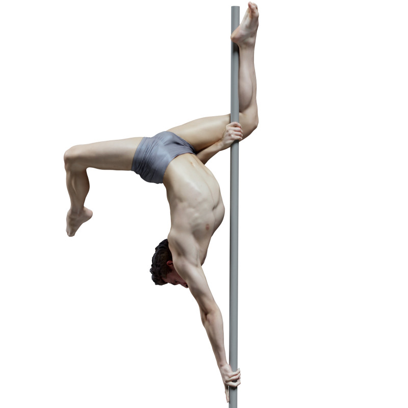 Male Pole Dancer Pose 07