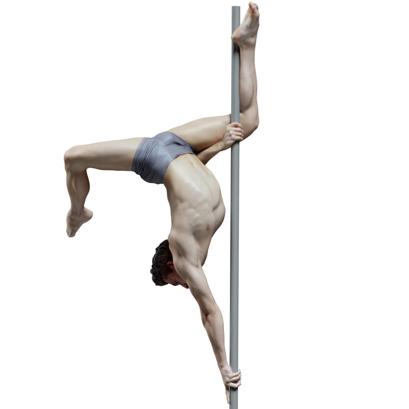 Male pole dancer