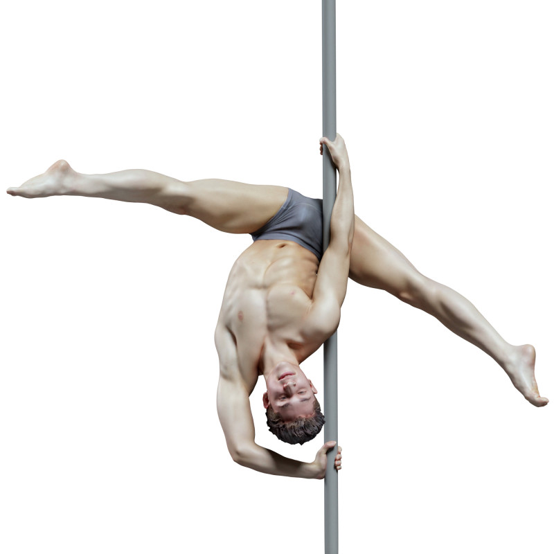 Male pole dancer