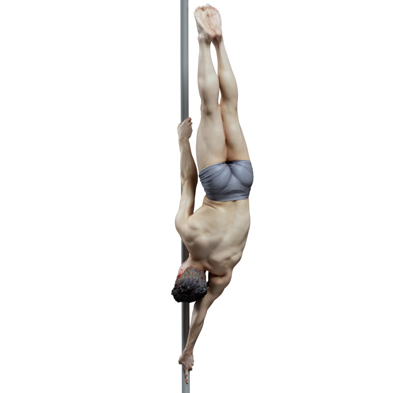 Male pole dancer