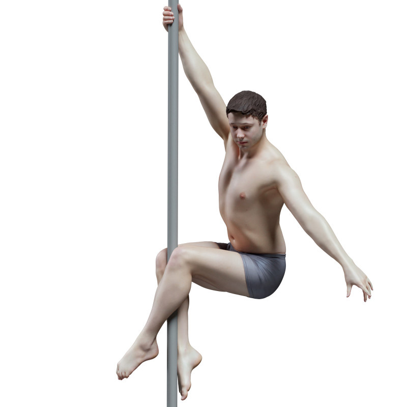 Male Pole Dancer Pose 10