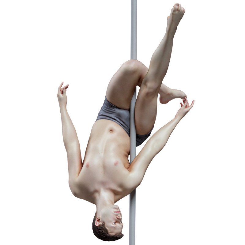 Male pole dancer