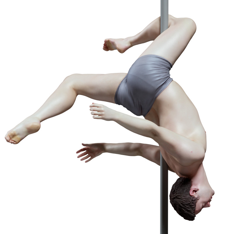 Male pole dancer