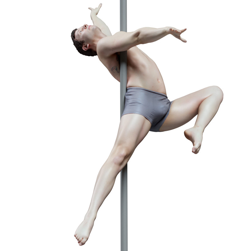 Male pole dancer