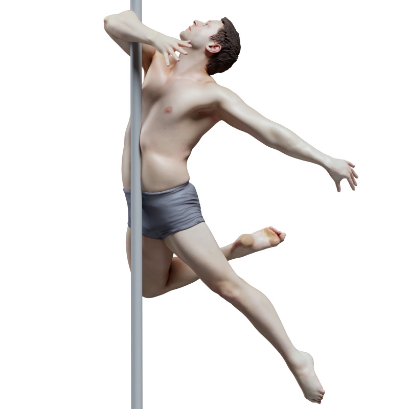 Male pole dancer